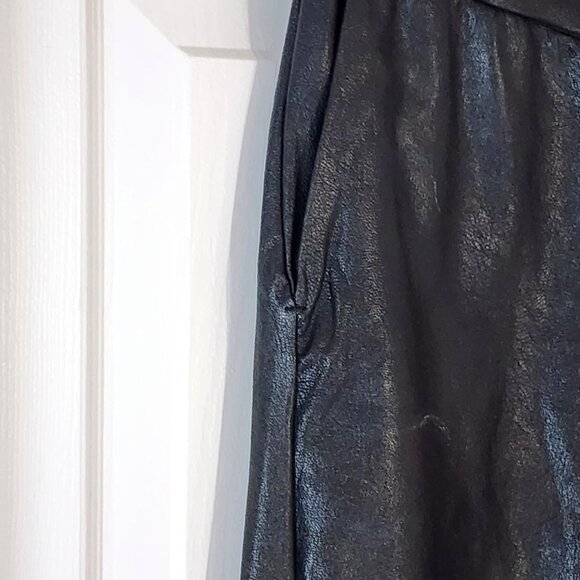 Commando Faux Leather Pants Black with Cuffed Ankles, Size S, Edgy, Rocker Chic - Picture 2 of 5